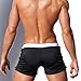 MASS21 Men's Swimming Boxer Shorts Solid Color Swimwear with Pocket & Drawstring