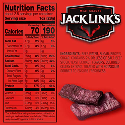 Jack Link's Extra Thick Cut Steak Strips, Beef Jerky, Original Flavor