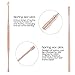 Shouhengda Ear Wax Removal And Blackhead Removal Kit Acne Needle Extractor Tool Stainless Steel Set-Rose Gold 5 Pcs