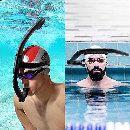 Uniswim Rotate Function Swim Snorkel for Training Swimming Front