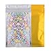 100 Assorted Translucent/Silver/Colored Flat Metallic Foil Mylar Zip Lock Bags Pouch 8.5x13cm (3.3x5.1