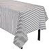 6 Pcs Disposable Black White Stripe Plastic Tablecloth, 108 Inch x 54 Inch Ractangle Tablecover, for Party, Dance and Picnic (Black White Stripe)