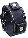 Rev CHO-CB Crazy Horse Leather 22mm Lug Width Wide Slate Blue Cuff Watch Band