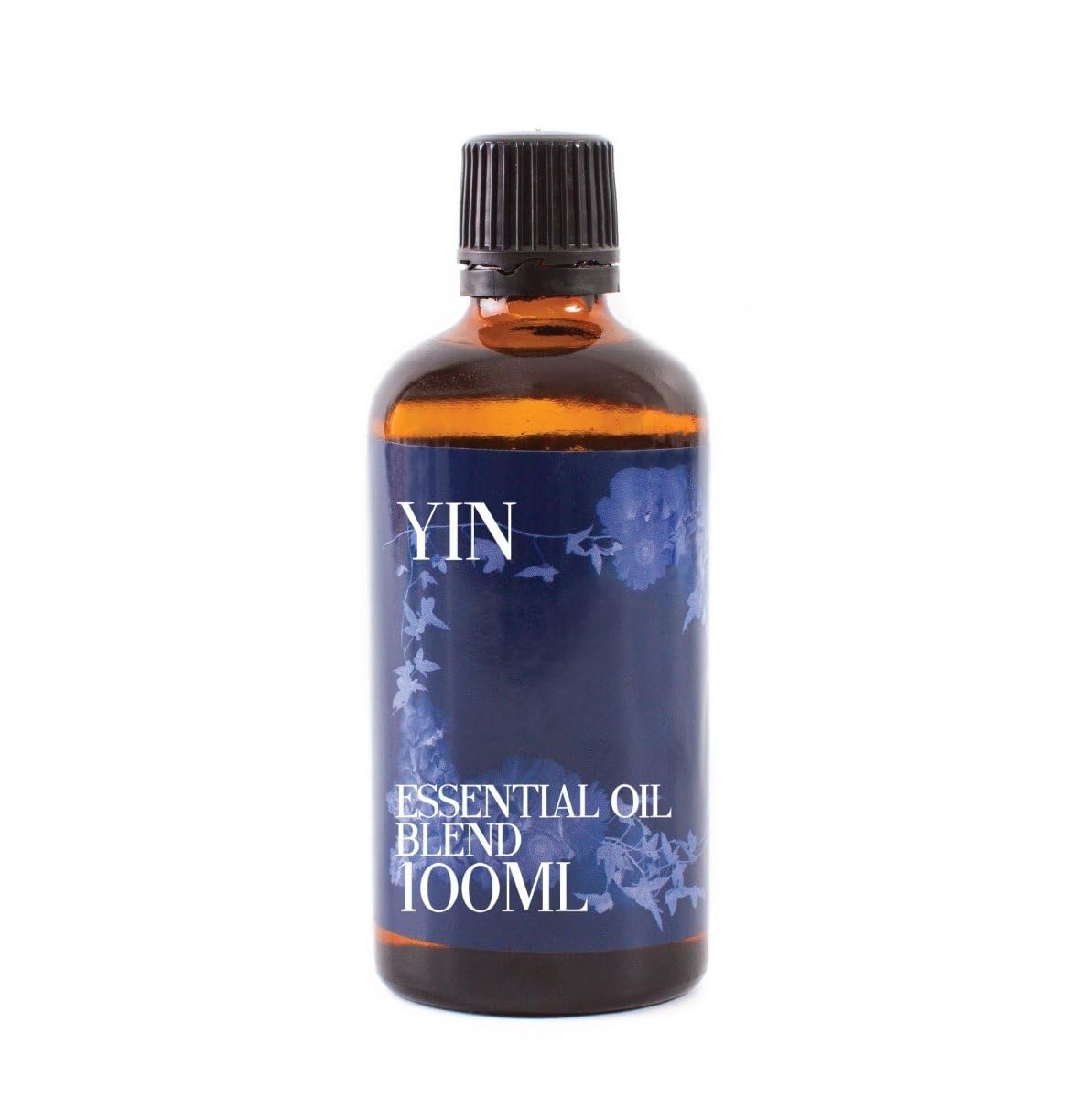 Mystix London | Yin Essential Oil Blend 100ml | Lemon | Eucalyptus | Lavender | Rose Geranium | Ylang Ylang | Calming Aromatherapy Oil | Floral Citrus Scent | For Diffusers & Massage | Vegan, GMO Free