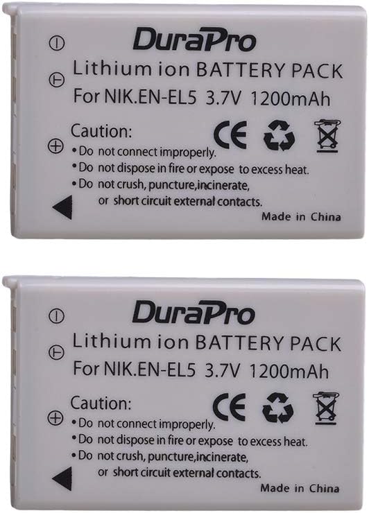 DuraPro 2Pc EN-EL5 EN EL5 Battery + LCD USB Charger for Nikon EN-EL5 Battery; NIKON Coolpix P530, P520, P510, P100, P500 - Image 3