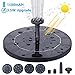 AISITIN Solar Fountain Pump, 3.5W Circle Solar Water Pump Floating Fountain Built-in Battery 1500mAh, with 6 Nozzles, for Bird Bath, Fish Tank, Pond Garden Decoration
