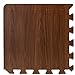 Sorbus Wood Floor Mats Foam Interlocking Wood Mats Each Tile 1 Square Foot 3/8-Inch Thick Puzzle Wood Tiles with Borders – for Home Office Playroom Basement (9 Tiles 9 Sq ft, Wood Grain - Cherry)