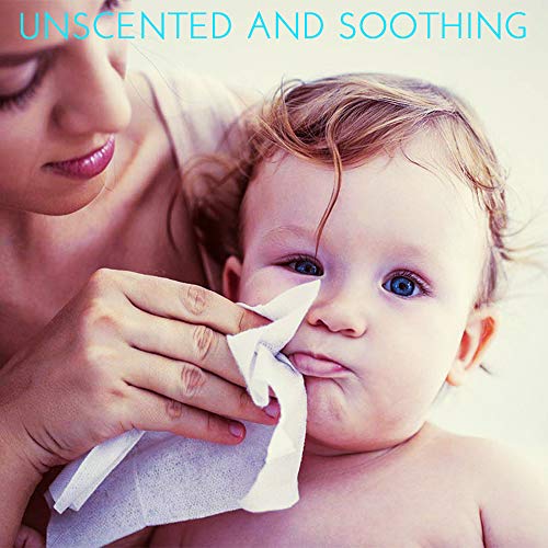 Simpleaf for Babies Wipes: Eco- Friendly, Thick and Effective, Paraben and Alcohol Free, Hypoallergenic and Safe for Sensitive Skin, Unscented, Soothing Aloe Vera 60 Counts (Pack of 3, 180 Wipes)