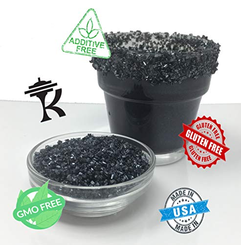 Snowy River Black Cocktail Sugar - Kosher Certified Naturally Colored Black Pearl Cocktail Rimmer (Large Crystal) - Thumbnail 4