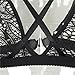 OVERMAL Women Sexy Lingerie Floral Sheer Lace Bra Top Seamless Bralette Cup Wireless Bra (L, Black)