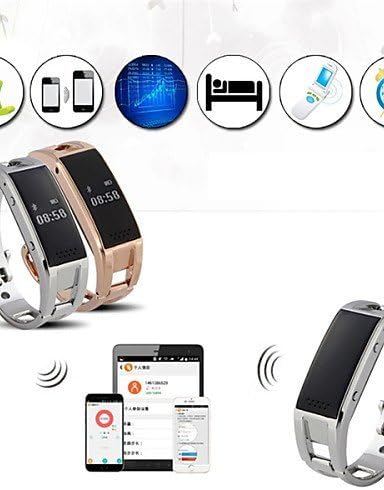 Smart Wrist Watch Stainless Sports Bluetooth Whatch Band With Sleep Monitor Pedometer Reminder Anti-Lost For Phone , gold