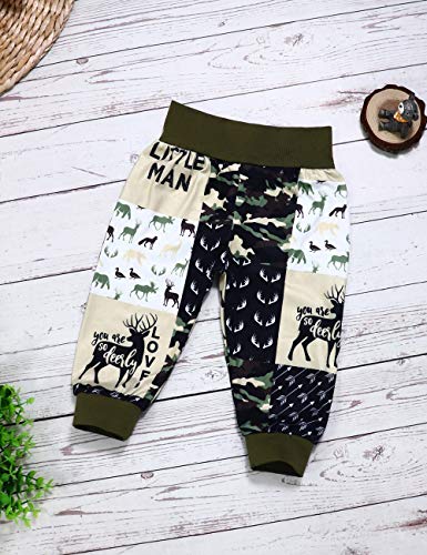 Newborn Baby Boy Girl Clothes Hunting Season Letter Print Romper+ Long Pants +Hat+Headband Outfits Set - Thumbnail 5