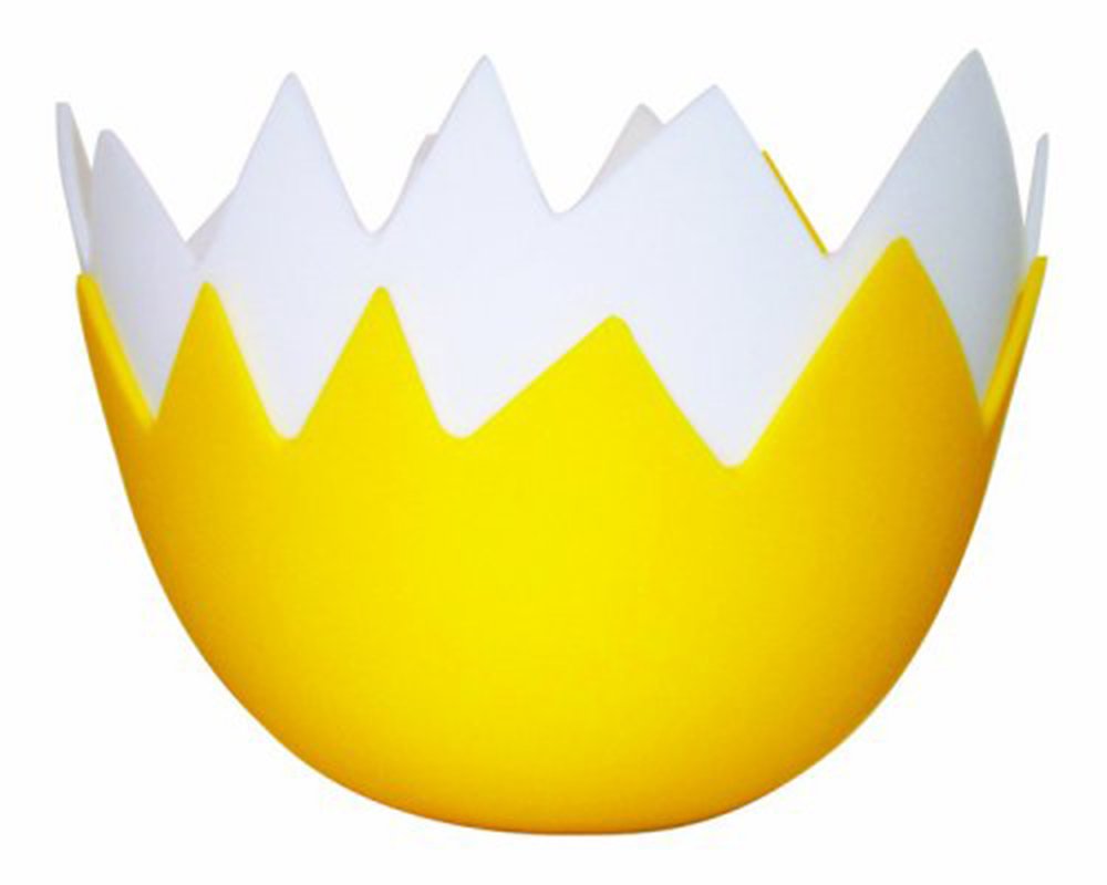 Eddingtons GF9731 Silicone Eggshell Egg Poachers - Set of 2, Yellow