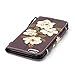 iPhone 5S Case, iPhone 5 Wallet Case, Firefish [Card Slots] [Kickstand] Flip Folio Wallet Case Synthetic Leather Shell Scratch Resistant Protective Cover for Apple iPhone 5/5S/SE-Begonia