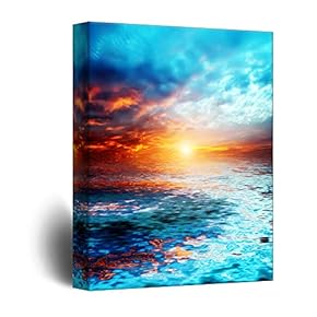Canvas Wall Art Sunset Print Gallery Wrap Modern Home Decoration Ready to Hang - 12x18 inches