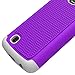 OEAGO LG Optimus Zone 3 Case, LG K4 LTE Case, LG Spree Case, LG Rebel Case - Shock-Absorption Dual Layer Defender Protective Cover for LG Optimus Zone 3 / LG K4 LTE/LG Spree/LG Rebel LTE - Violet