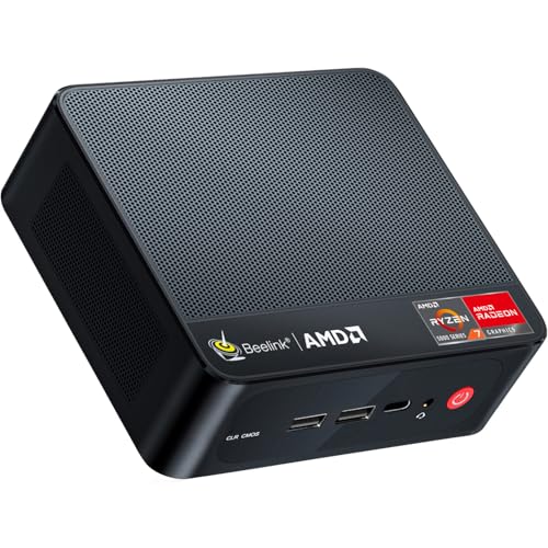 Beelink Mini PC SER5 PRO, AMD Ryzen 5 5625U (até 4,3 GHz, 6C/12T), mini computador com SSD M.2 PCle4.0 de 16 GB DDR4/480 GB, suporta tela tripla, WiFi6, BT5.4, Tipo-C, LAN de 2,5 Gbps