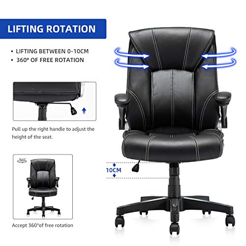 B2C2B Leather Executive Office Chair Computer Desk Chair Ergonomic