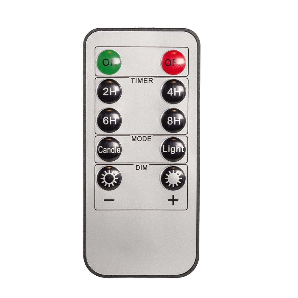 Photo 1 of 5 Pack of Battery-Operated 10-Button Remote Control for Flicker Flame Candle Light Set