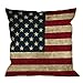 HGOD DESIGNS Vintage American Flag Pillow,USA Flag Throw Pillow Cotton Linen Square Cushion Cover Standard Pillowcase for Men Women Home Decorative Sofa Armchair Bedroom Livingroom 18X18 inch