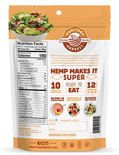 Hemp Seeds, 1 lb; 10g Plant Based Protein and 12g Omega 3 & 6 per Serving | Perfect for smoothies, yogurt & salad | Non… - Image 3
