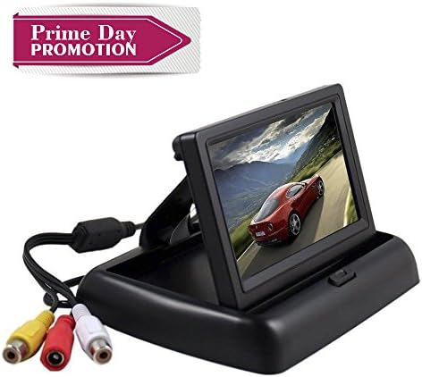GERI 4.3 Inch 2CH Video input TFT LCD Screen Mirror Monitor for Car Rearview camera