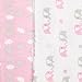Cribmates 4 Pack Receiving Blanket Elephants, Pink/White