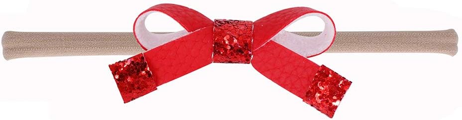 Xiaoyu 10PCS Baby Girls Headbands and Bows, Newborn Infant Toddler Hair Accessories, Red, Small - Image 5