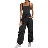 Cicy Bell Womens Summer Sleeveless Jumpsuits Casual Jogger Pants Long Rompers Workout One Piece Outfits with Pockets
