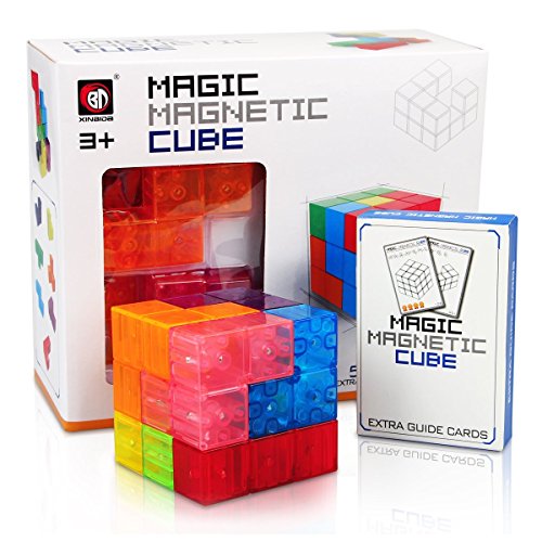 Aitey Magnetic Building Blocks, Magnetic Tiles for Kids Educational Toys Stress Relief Toy Games Square Cube Magnets develops intelligence