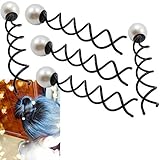 QY 5PCS Black Spin Pin Sleek Bun Messy Bun Maker Simple Style Mini Pin Hair Updo Accessory