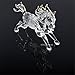 One Feng Shui Crystal Glass Success Horse Sculpture Zodiac Horse + Free Red String Bracelet L1022