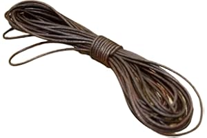 Queenbox 1mm x 2.2 Yard Round Faux Leather String,Thin Leather Shoe Lace Cord for Boot Braiding String Jewelry Braided Tassel