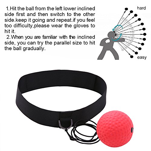 image for LETSQK Fight Boxing Reflex Ball Great for Hand Eye Coordination Traini