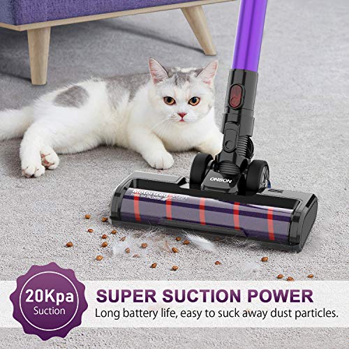 ONSON Cordless Vacuum, Stick Vacuum Cleaner with 20Kpa Super Suction