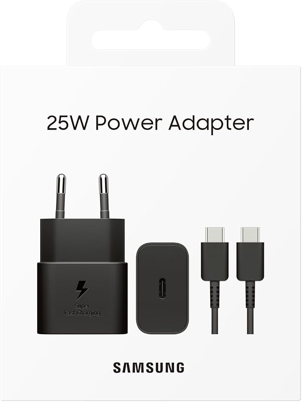 Caricabatterie Super Fast Charging (25W), Con Cavo, Black