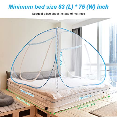 Yoosion-Anti-Mosquito-Nets-Pop-Up-Mosquito-Net-Bed-Tent-with-Bottom-200L180W150H-Mosquito-Nettings-Folding-Portable-for-Baby-Toddlers-Kids-Adult