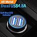 USB Car Charger, Bralon 2-Pack Zinc Alloy 24W/4.8A 2 USB Port Fast Car Charger Adapter Flush Compatible with iPhone 11 Pro(max)/Xs/Xr/X/8,Pad,Galaxy Note S10/S9/S8 and More