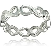 Hoops & Loops Sterling Silver High Polished Infinity Eternity Band Ring