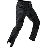 Moosehill Mens-Snow-Ski-Pants-Fleece-Lined-Pants Waterproof Winter Softshell Insulated Zipper Bottom Leg for Hiking Outdoor
