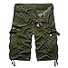 SHDIBA Men's Cotton Cargo Shorts with Multi Pockets Casual Loose Fit Pants Wear