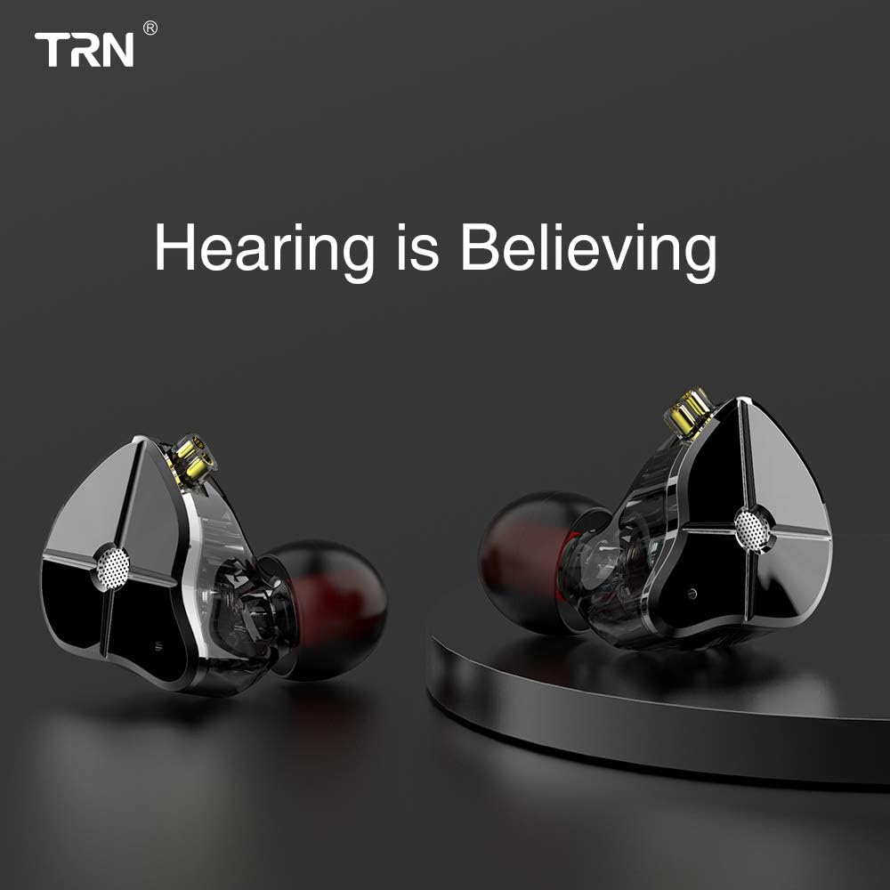 TRN ST1 1DD + 1BA Dual Driver in Ear Earphone, Senlee Hifi Ear Monitors with 1Dynamic and Balanced Armature Drivers Audio Stereo Earbuds(No Mic, Black): Home Improvement