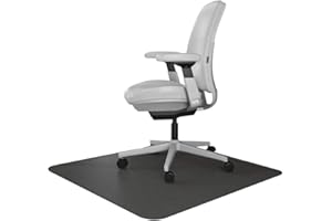 Resilia Office Desk Chair Mat - for Low Pile Carpet (with Grippers) Black, 36 Inches x 48 Inches, Made in The USA