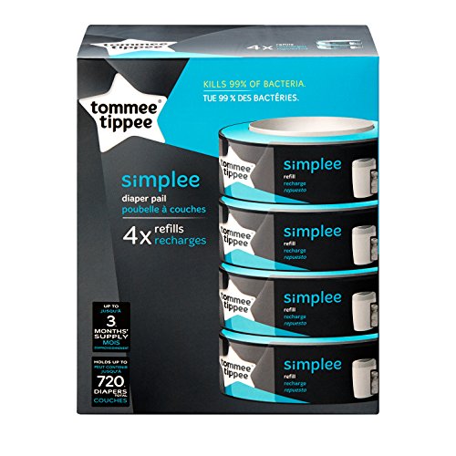 2 Tommee+Tippee+Simplee+Baby+Diaper+Pail+Refill+Cartridge+count