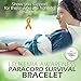 D4S Leukemia Awareness Paracord Survival Bracelet - Sports Wristbands - Black or White Both With the Leukemia Awareness Orange Accent Ribbon