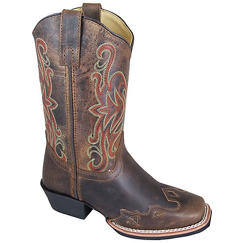 Smoky Mountain Boys' Rialto Western Boot Square Toe Brown 11.5 D(M) US
