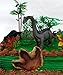 Prehistoric Diplodocus DINOSAUR 12 Piece Birthday CAKE Topper Set Featuring a Diplodocus and 4 Random Dinosaur Figures, Themed Decorative Accessories, Dinosaurs Average 1/2
