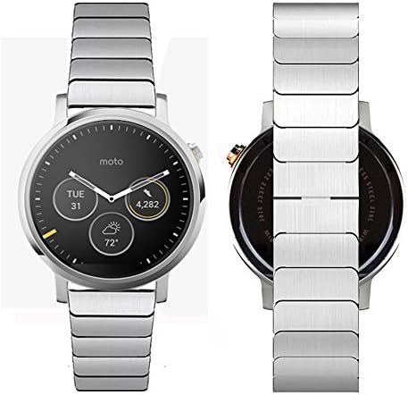 Aobiny Watch Bands, Link Bracelet Stainless Steel Band Strap Watchband for Moto 360 2nd / 46mm