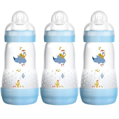 MAM - Anti Colic Flaschen 260ml Dreierpack für Jungen incl. Sauger Gr. 2