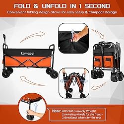 Kamopot Collapsible Wagon Cart,Foldable Beach